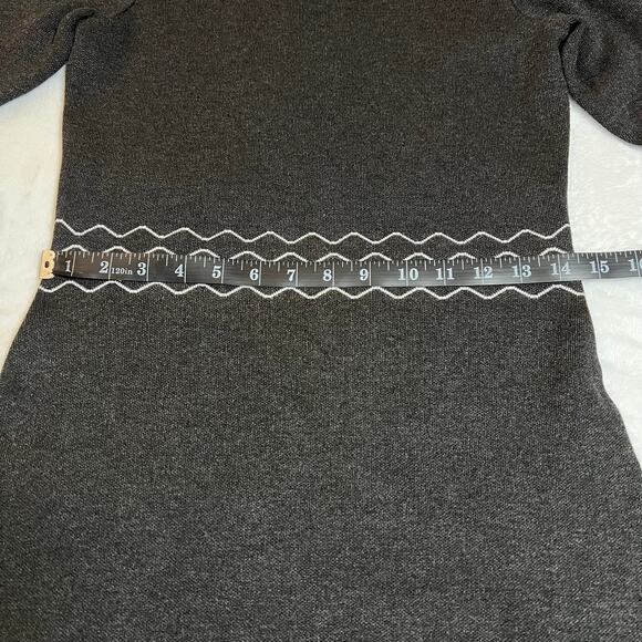 Roz & Ali Scalloped Neckline Bell Sleeve Bodycon Dress Size Small Party Holidays - Picture 9 of 10